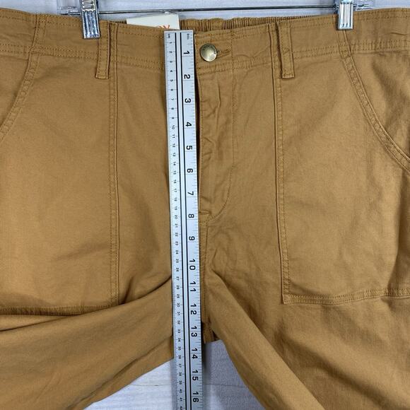 Knox Rose Pants Womens XL Brown High Rise Elastic Waistband Straight Leg NWT - Picture 4 of 11